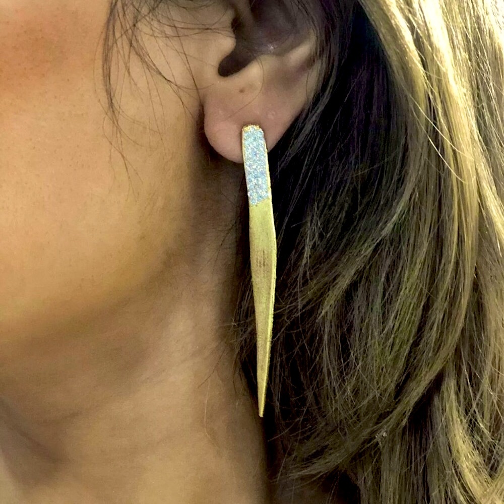 Rivka Friedman 18K Simulated Diamond Earrings